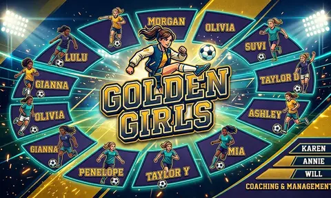 Golden Girls Soccer AI image template