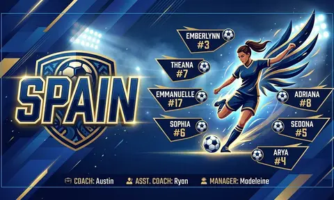 Spain Soccer AI image template