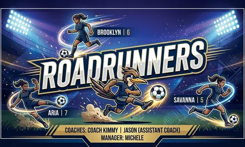 Roadrunners Soccer AI image template