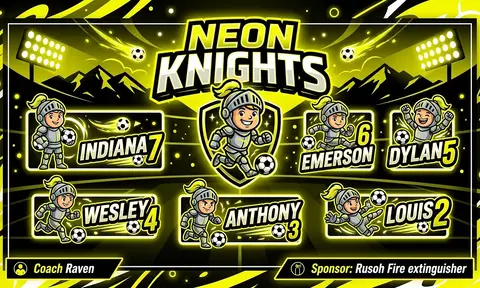 Neon Knights Soccer AI image template