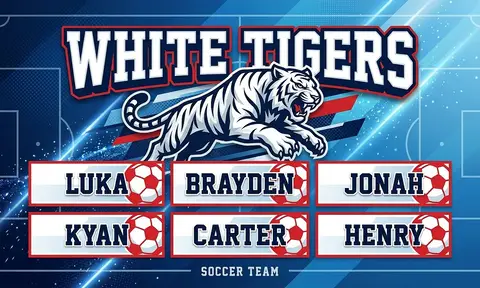 White Tigers Soccer AI image template