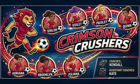 Crimson crushers Soccer AI image template