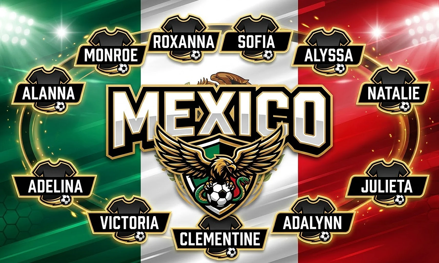 Mexico soccer team banner created with AI