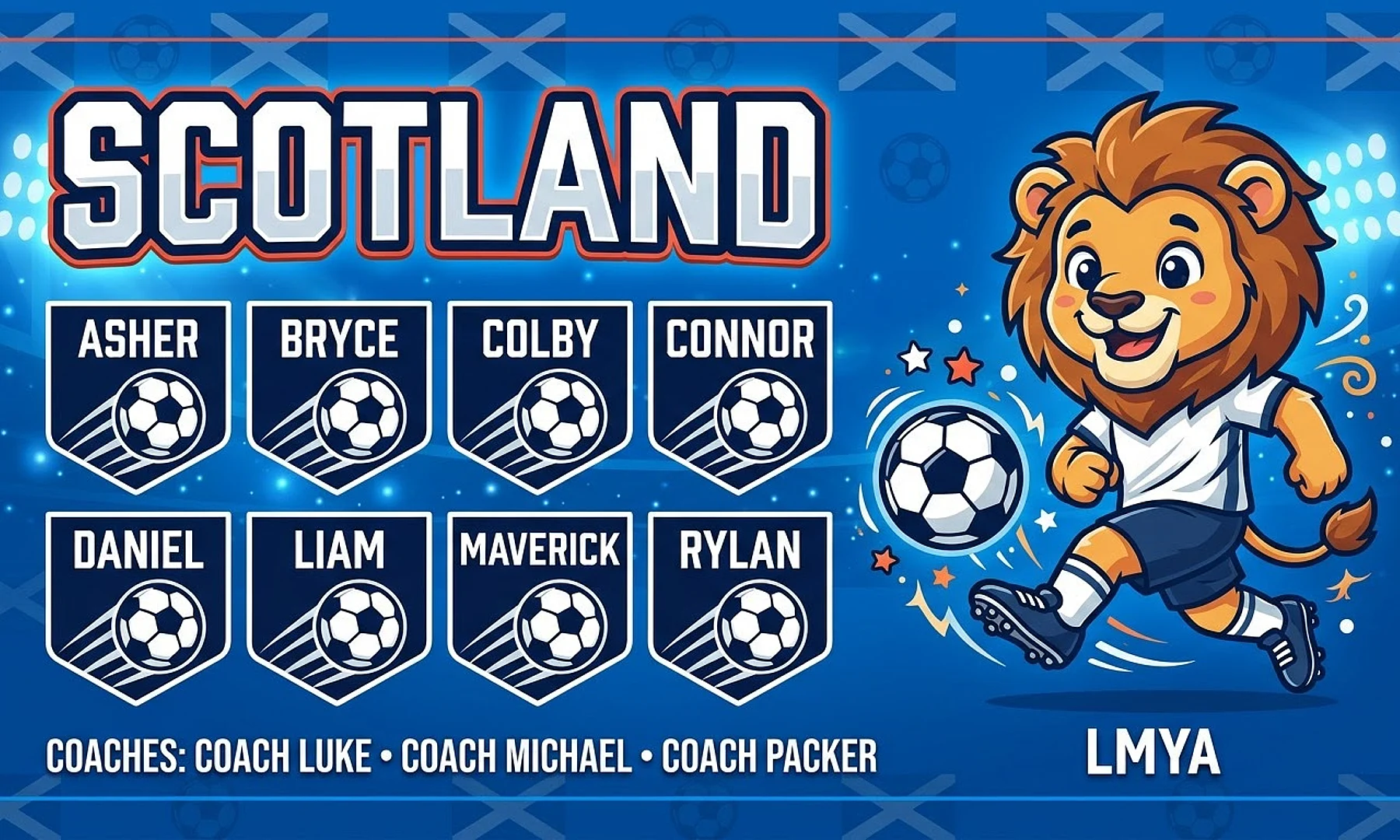 Scotland soccer team banner created with AI