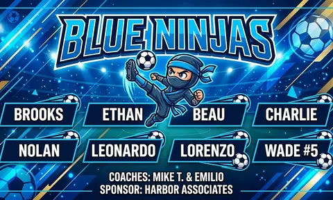 Blue Ninjas Soccer AI image template
