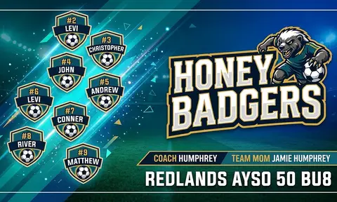 Honey Badgers Soccer AI image template