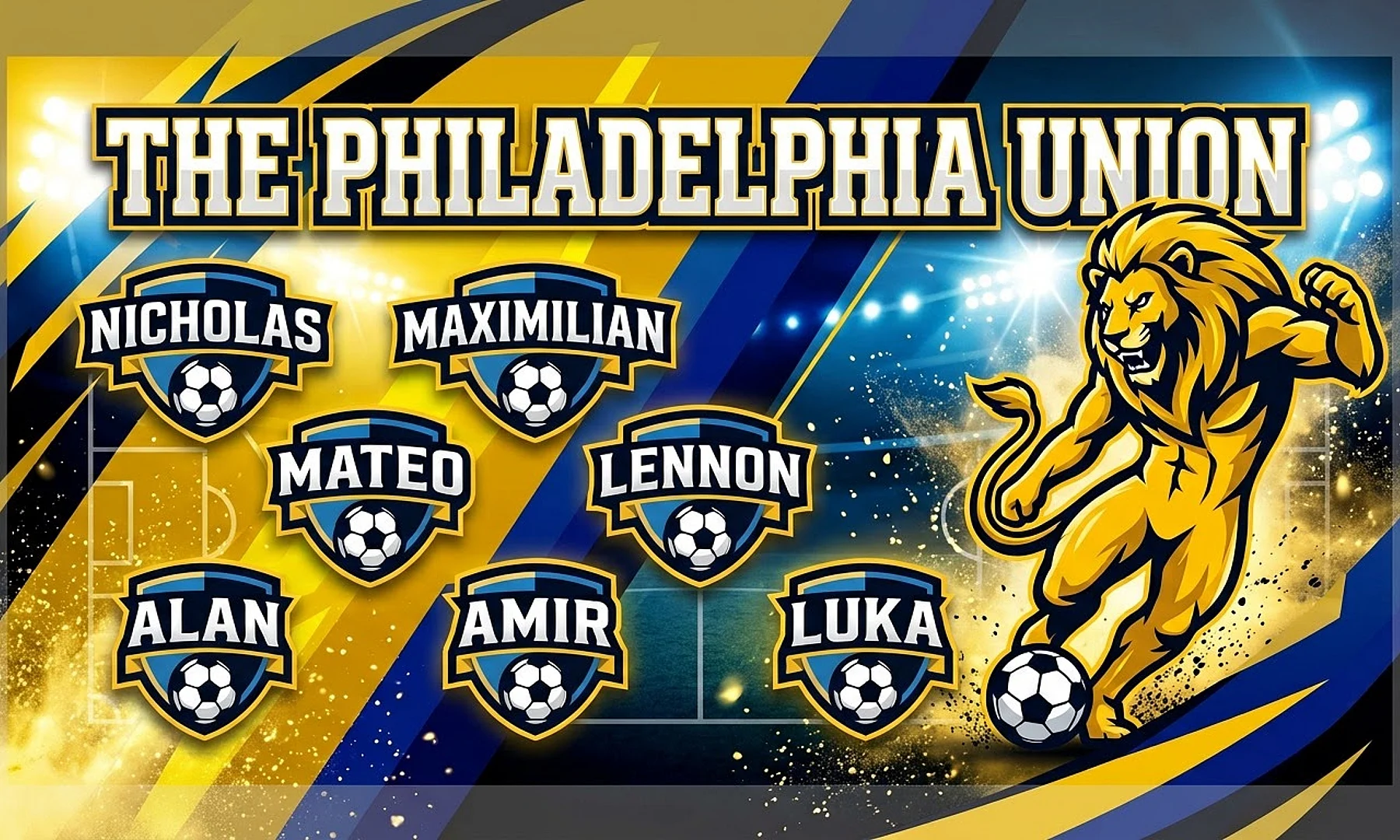 The Philadelphia Union soccer team banner created with AI