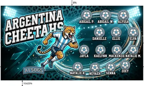 Argentina Cheetahs Soccer AI image template