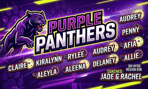 Purple Panthers Soccer AI image template