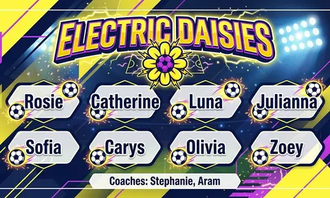 Electric Daisies Soccer AI image template