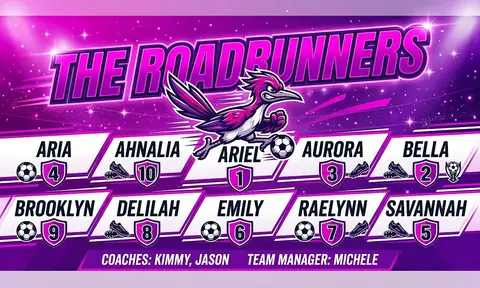 The Roadrunners Soccer AI image template