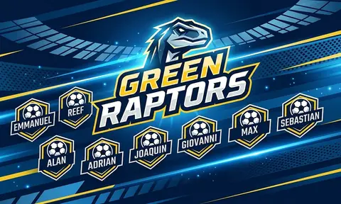 Green Raptors Soccer AI image template