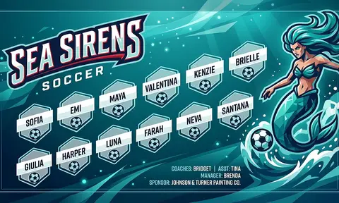Sea Sirens Soccer AI image template