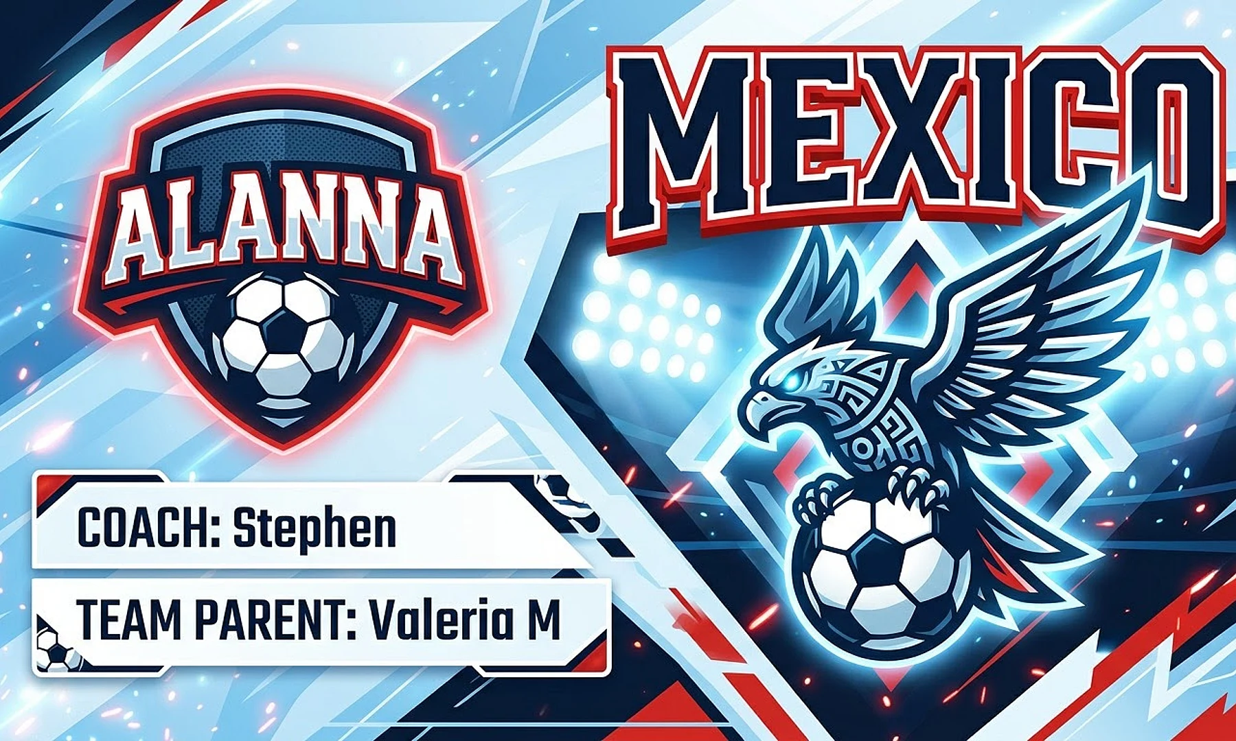 Mexico soccer team banner created with AI