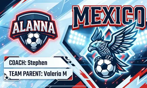 Mexico Soccer AI image template