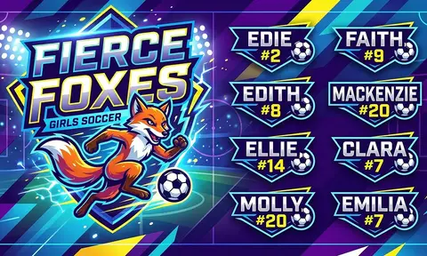 Fierce Foxes Soccer AI image template