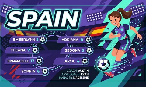 Spain Soccer AI image template