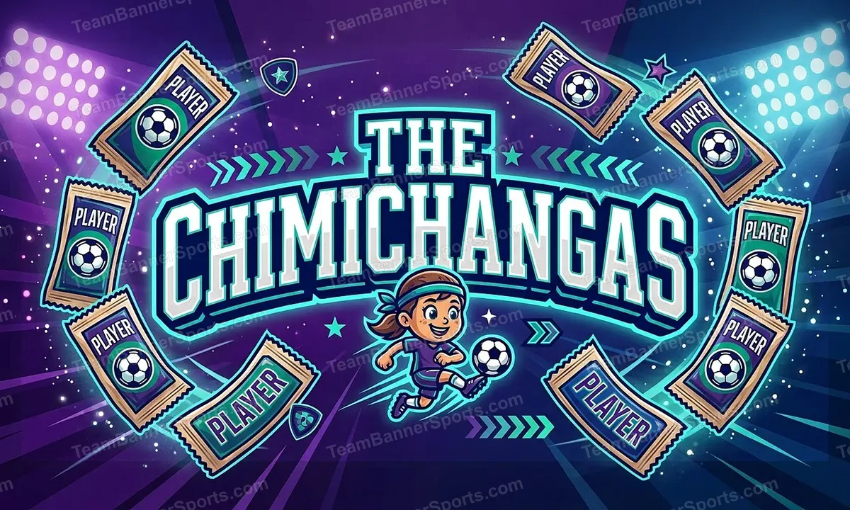 The Chimichangas soccer team banner created with AI