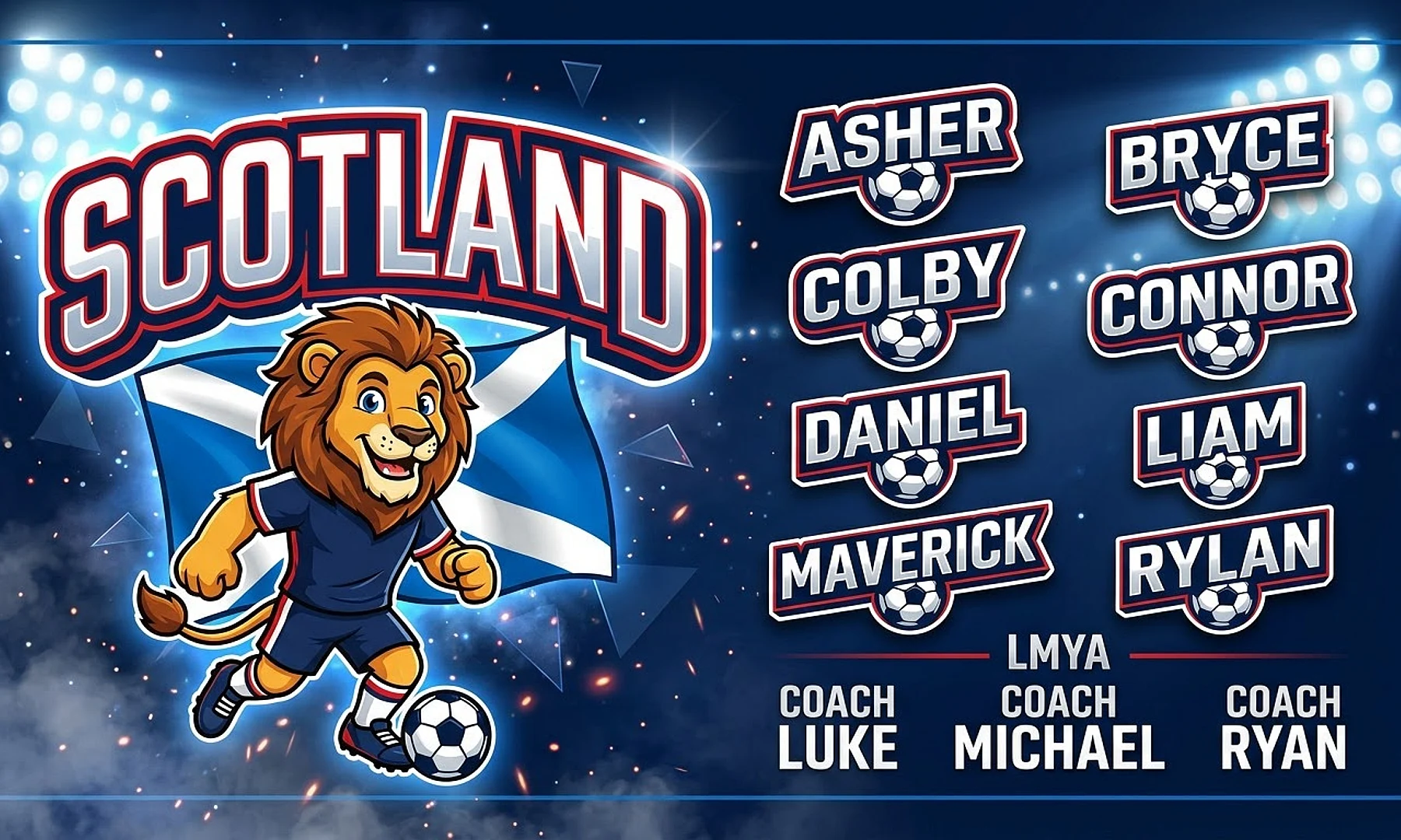 Scotland soccer team banner created with AI