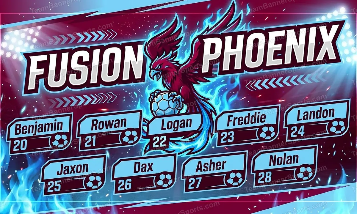 Fusion Pheonix soccer team banner created with AI