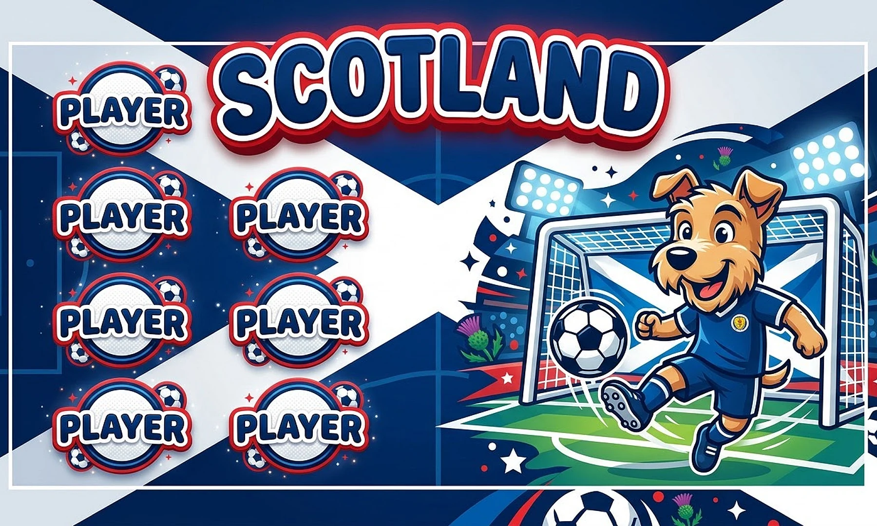 Scotland soccer team banner created with AI