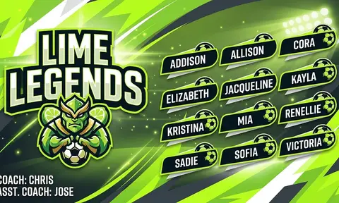 Lime Legends Soccer AI image template