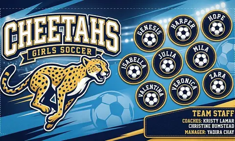 Cheetahs Soccer AI image template