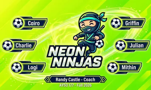 Neon Ninjas Soccer AI image template
