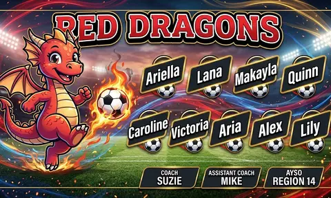 Red Dragons Soccer AI image template