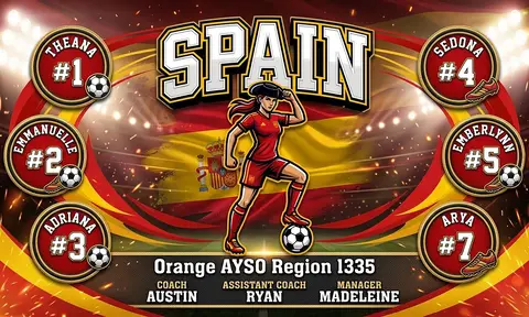 Spain Soccer AI image template