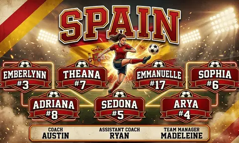 Spain Soccer AI image template