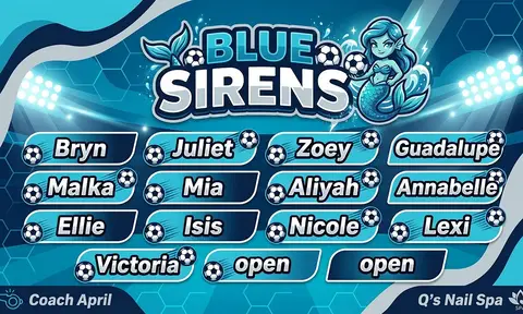 Blue Sirens Soccer AI image template