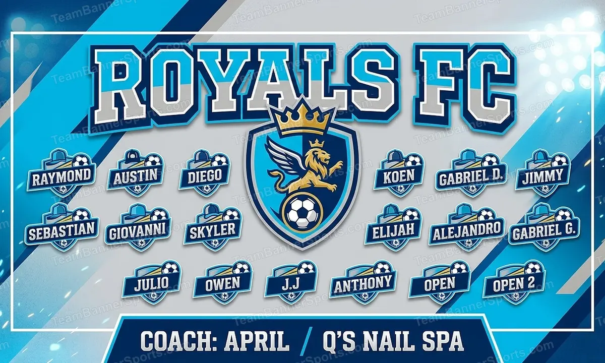 Royals FC soccer team banner created with AI
