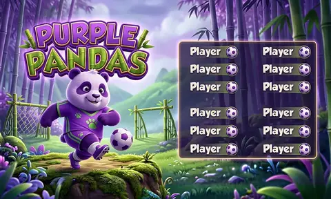 Purple Pandas Soccer AI image template