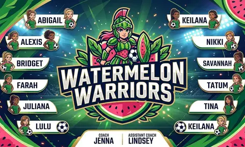 Watermelon Warriors Soccer AI image template