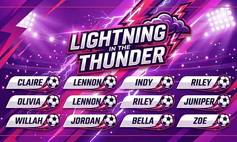 Lightning in the thunder Soccer AI image template