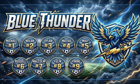 Blue Thunder Soccer AI image template