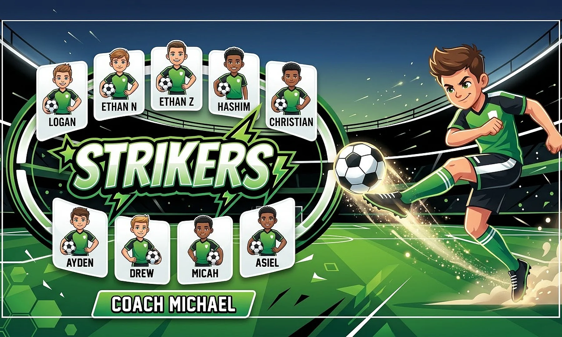 Strikers Soccer AI image template