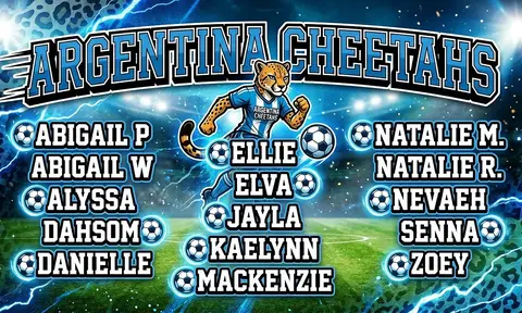 Argentina Cheetahs Soccer AI image template