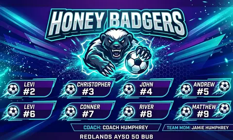 Honey Badgers Soccer AI image template