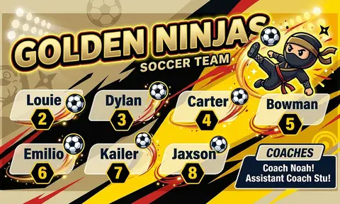 Golden Ninjas Soccer AI image template