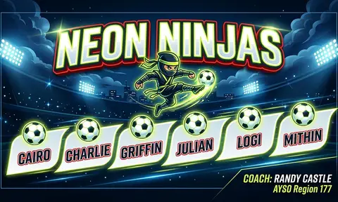 Neon Ninjas Soccer AI image template