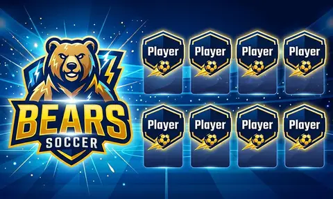 Bears Soccer AI image template