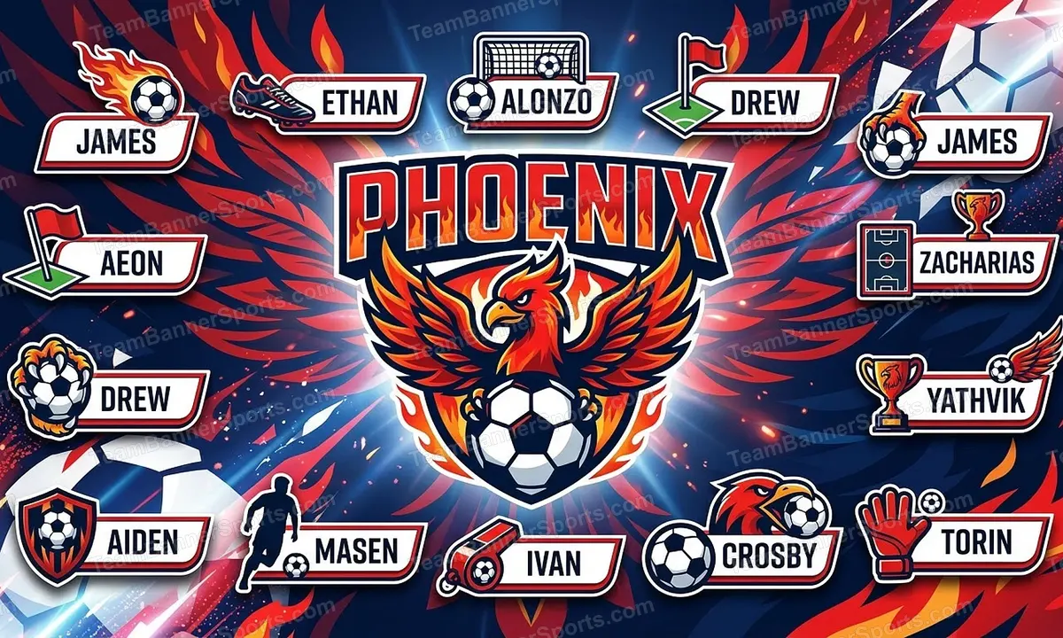 Phoenix soccer team banner created with AI
