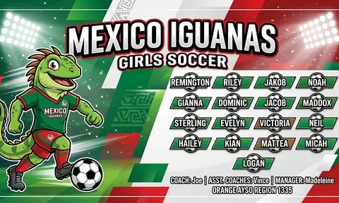 Mexico Iguanas Soccer AI image template