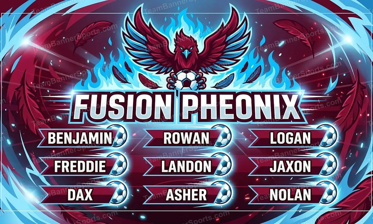 Fusion Pheonix soccer team banner created with AI