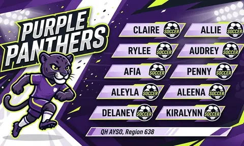 Purple Panthers Soccer AI image template