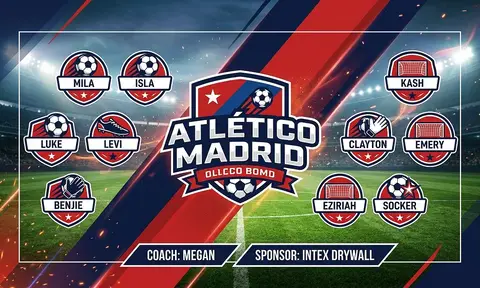 Atlético Madrid Soccer AI image template