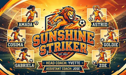 Sunshine striker Soccer AI image template