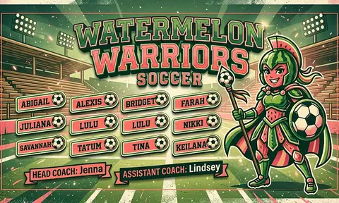 Watermelon Warriors Soccer AI image template